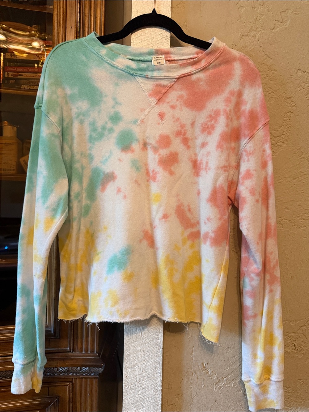 Women's Tie-Dye Long Sleeve Tee - Pastel Multi